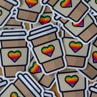 Rainbow Heart Coffee