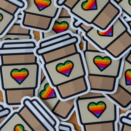 Rainbow Heart Coffee