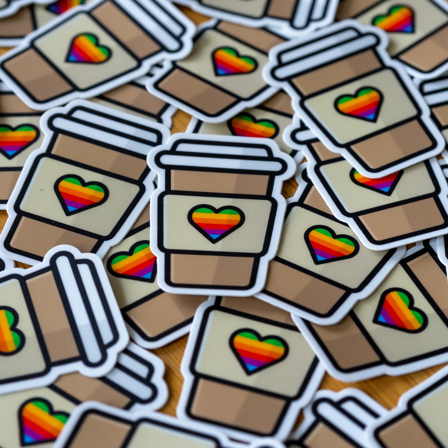 Rainbow Heart Coffee