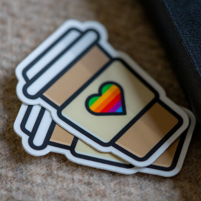 Rainbow Heart Coffee