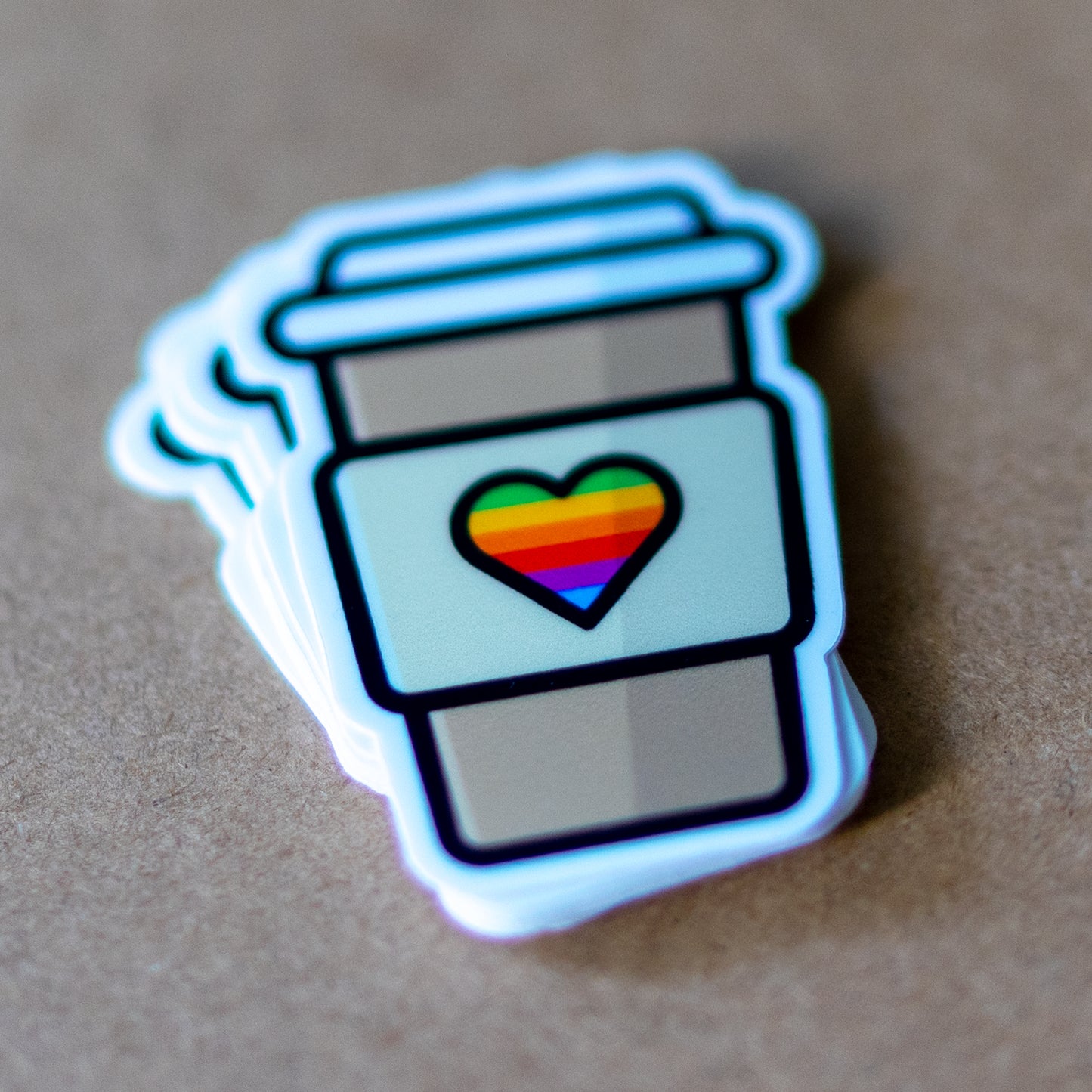 Rainbow Heart Coffee
