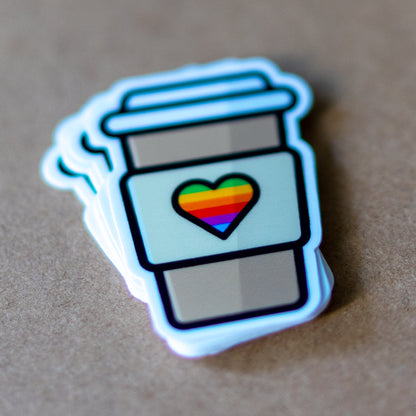 Rainbow Heart Coffee