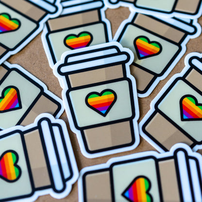 Rainbow Heart Coffee